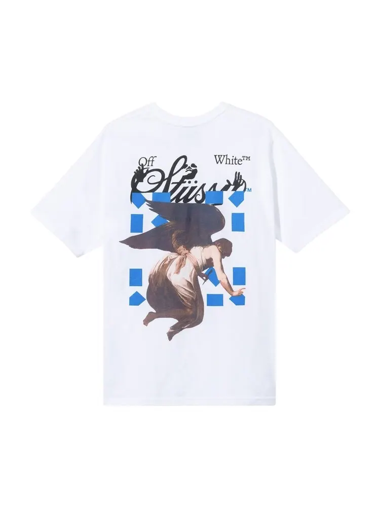 Футболка Stussy x Virgil Abloh World Tour Collection T-Shirt 'White' — изображение 2 из 2, белый