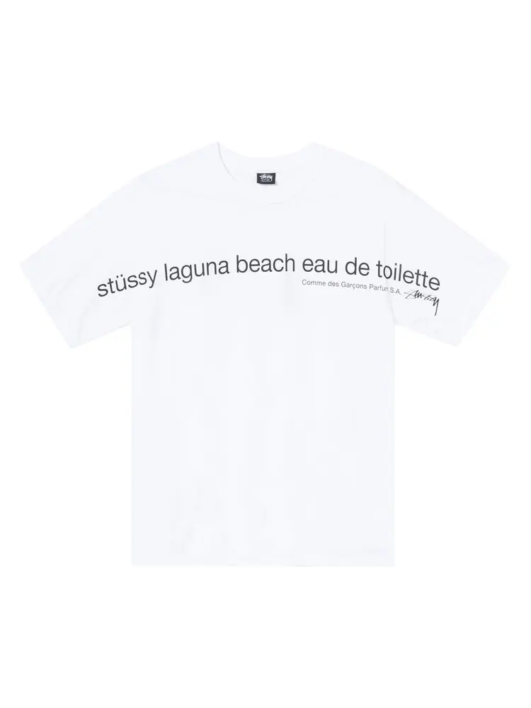 Футболка Stussy x Comme des Garçons Laguna Beach T-Shirt 'White'