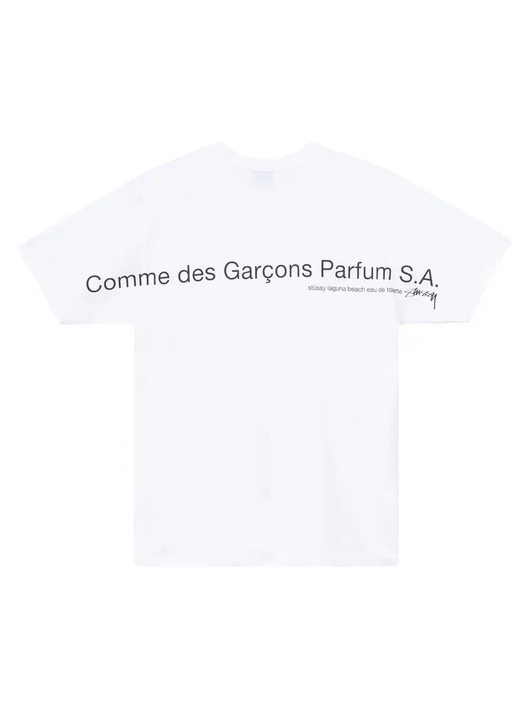 Футболка Stussy x Comme des Garçons Laguna Beach T-Shirt 'White' — изображение 2 из 2, белый