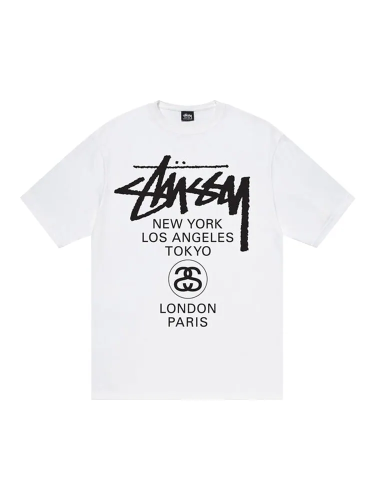 Футболка Stussy World Tour Tee 'White'