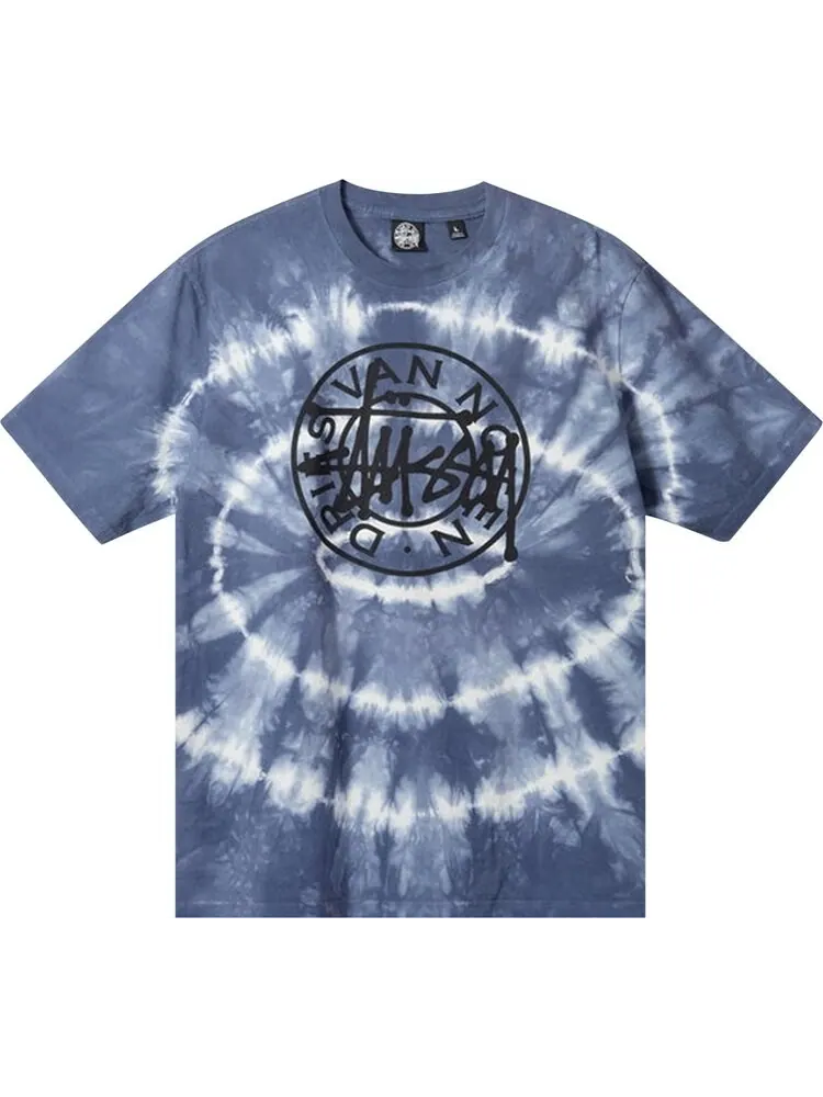 Футболка Stussy x Dries Van Noten Tie Dye Tee 'Blue'
