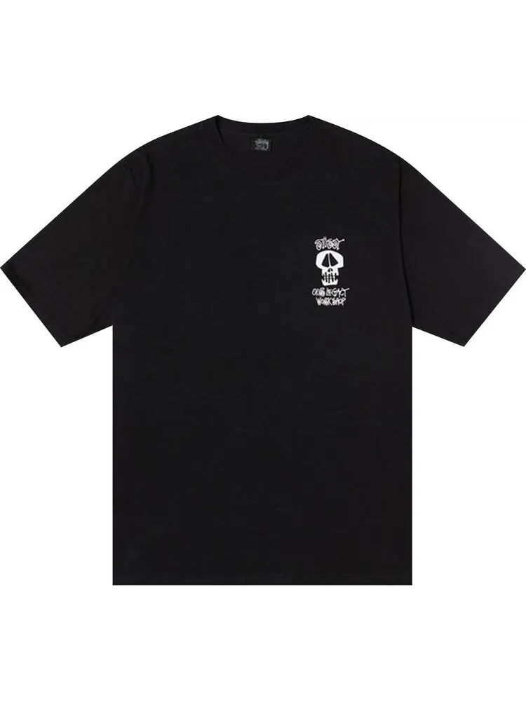 Футболка Stussy x Our Legacy Work Shop Surf Skull Pigment Dyed Tee 'Black'