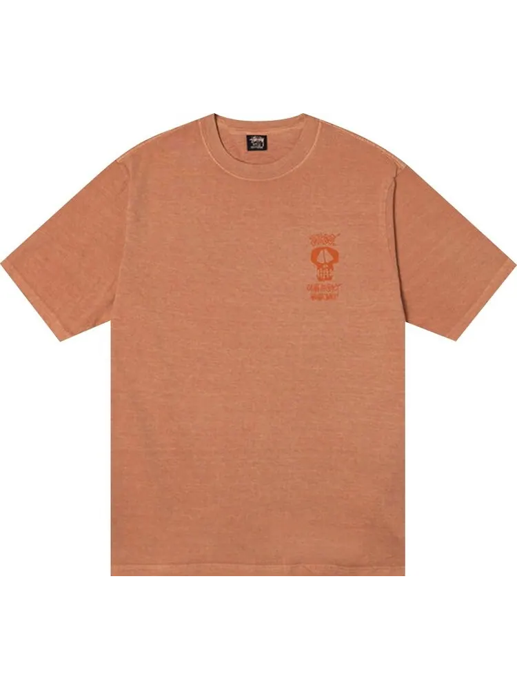 Футболка Stussy x Our Legacy Work Shop Surf Skull Pigment Dyed Tee 'Clay'