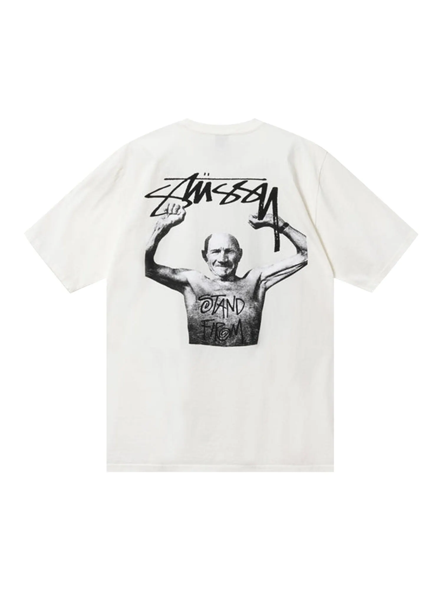 Футболка Stussy x Martine Rose Stand Firm, окрашенная в пигмент — изображение 2 из 2, белый