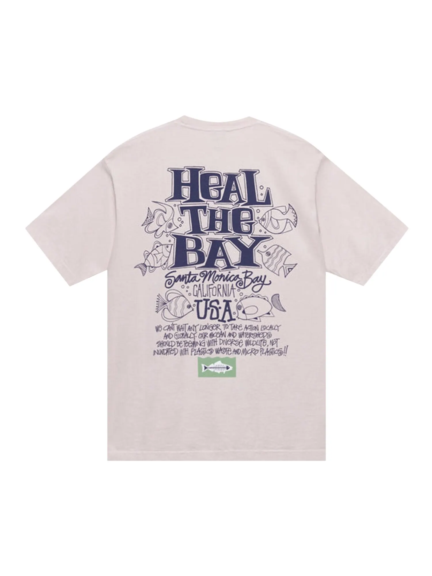 Футболка Stussy Heal The Bay Ocean, окрашенная в пигмент, цвет Румяна — изображение 2 из 2