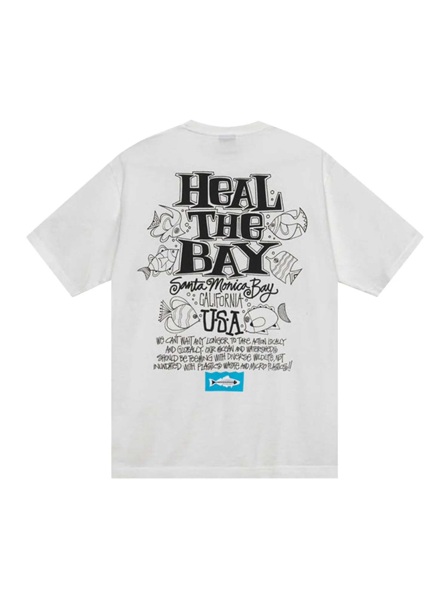 Футболка Stussy Heal The Bay Ocean, окрашенная в пигмент — изображение 2 из 2, натуральный