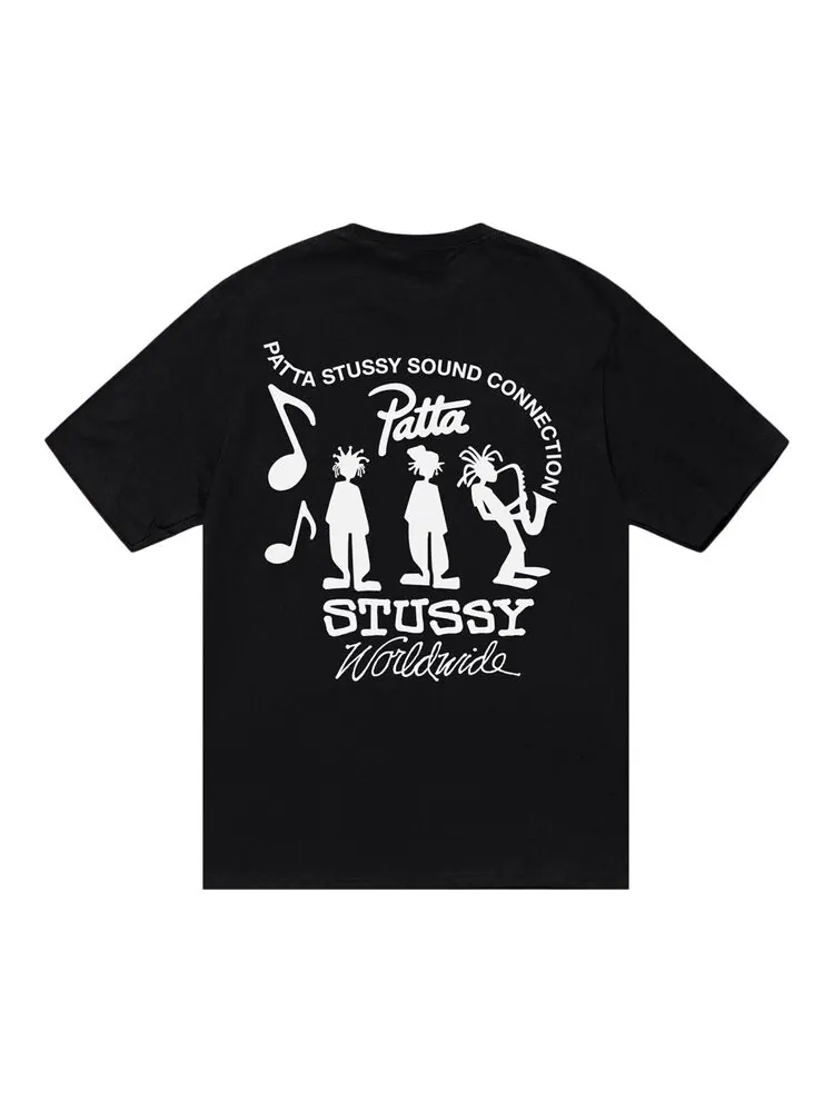 Футболка Stussy x Patta Sound Connection Tee — изображение 2 из 2, черный