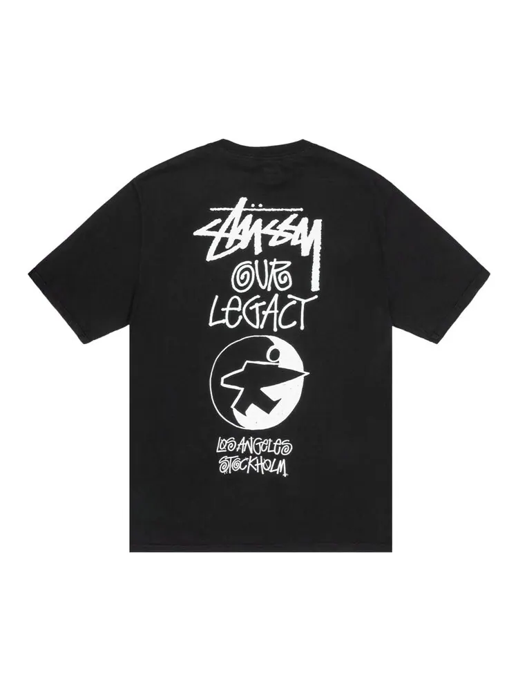 Футболка Stussy x Our Legacy Work Shop Surfman Pigment Dyed 'Black' — изображение 2 из 2, черный