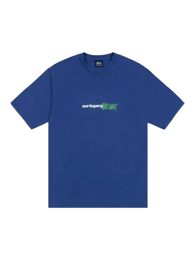 Футболка Stussy x Our Legacy Work Shop Sport Pigment Dyed 'Blueberry'