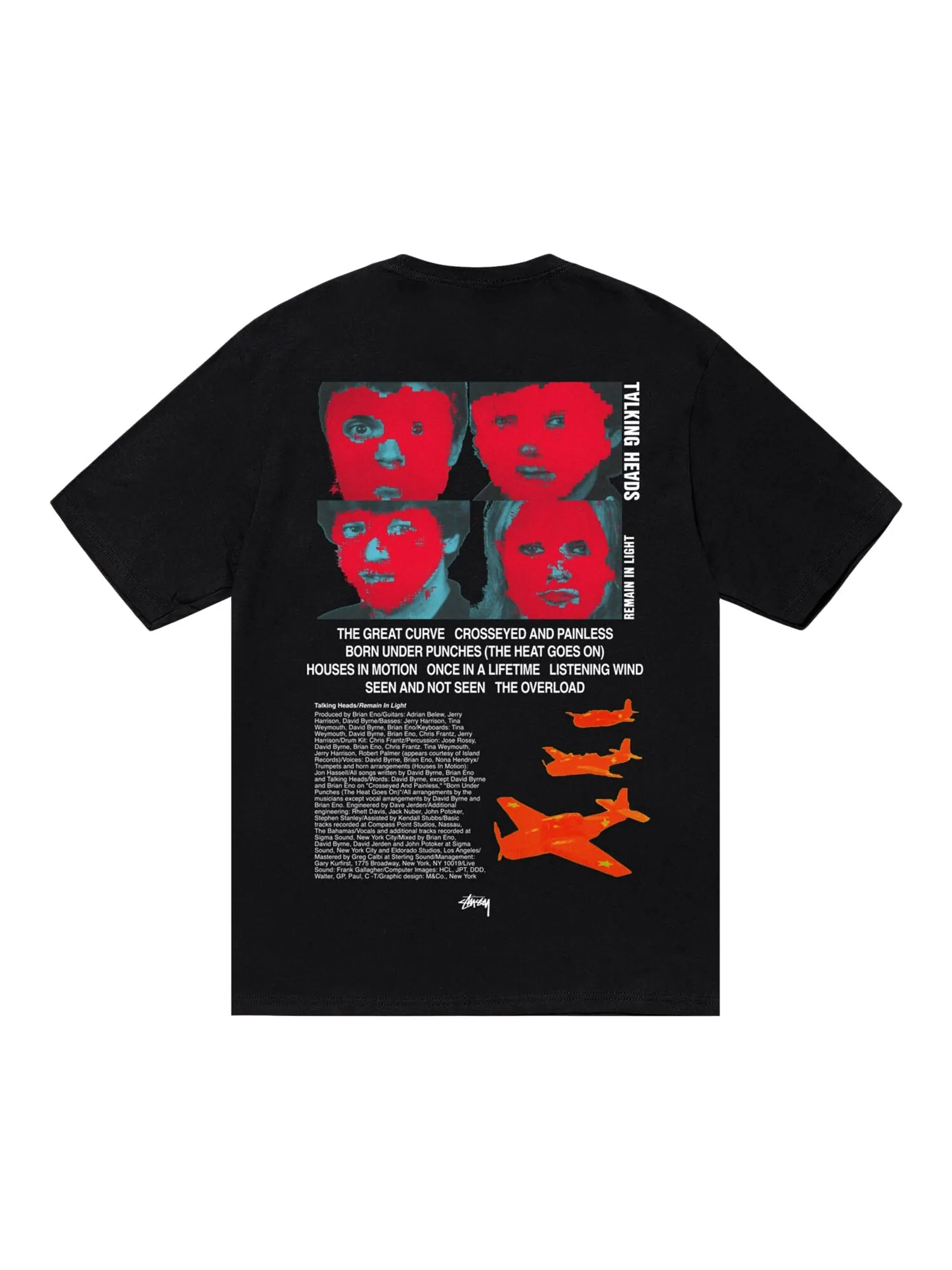 Stussy Talking Heads остались в светлой футболке черного цвета — изображение 2 из 2, черный