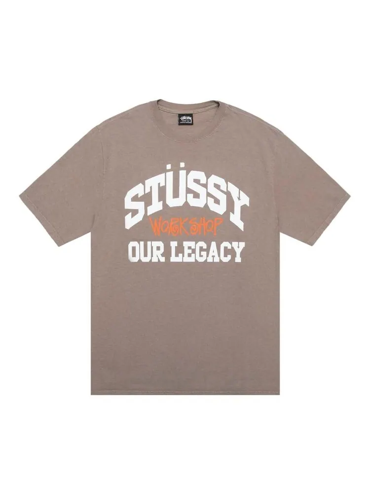 Футболка Stussy x Our Legacy Work Shop Collegiate Tee Taupe