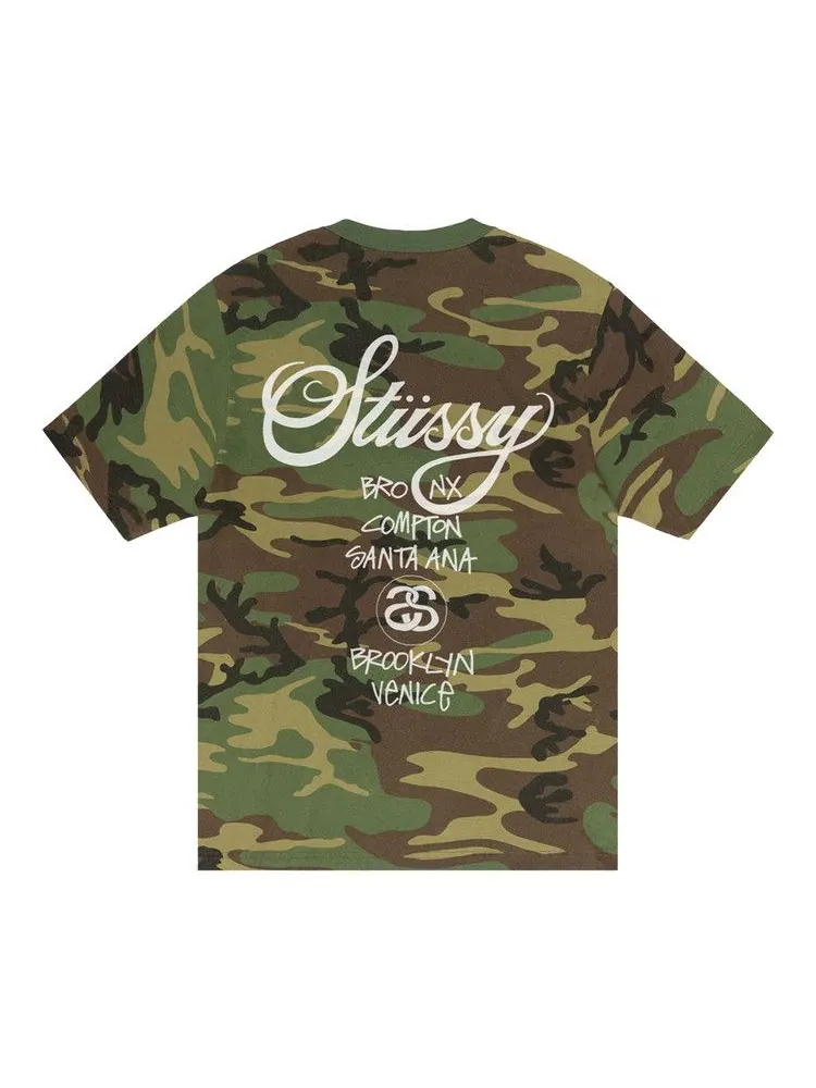 Футболка Stussy World Tour Tee — изображение 2 из 2, камуфляж