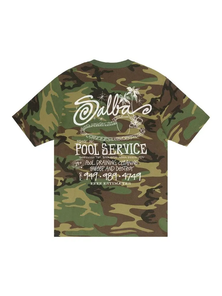 Футболка Stussy Pool Service Tee Pigment Dyed — изображение 2 из 2, камуфляж