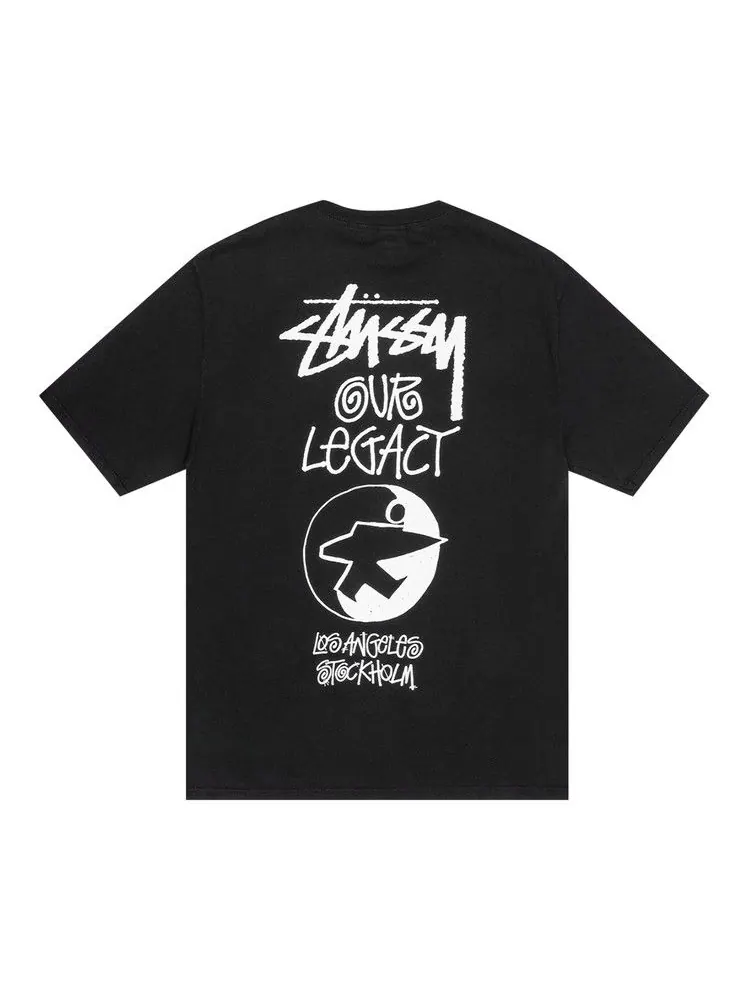 Футболка Stussy x Our Legacy Work Shop Surfman Tee Pigment Dyed — изображение 2 из 2, черный