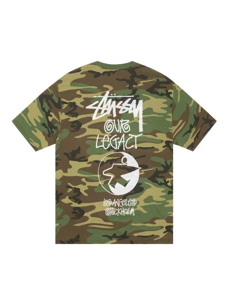 Футболка Stussy x Our Legacy Work Shop Surfman Tee Pigment Dyed — изображение 2 из 2, камуфляж