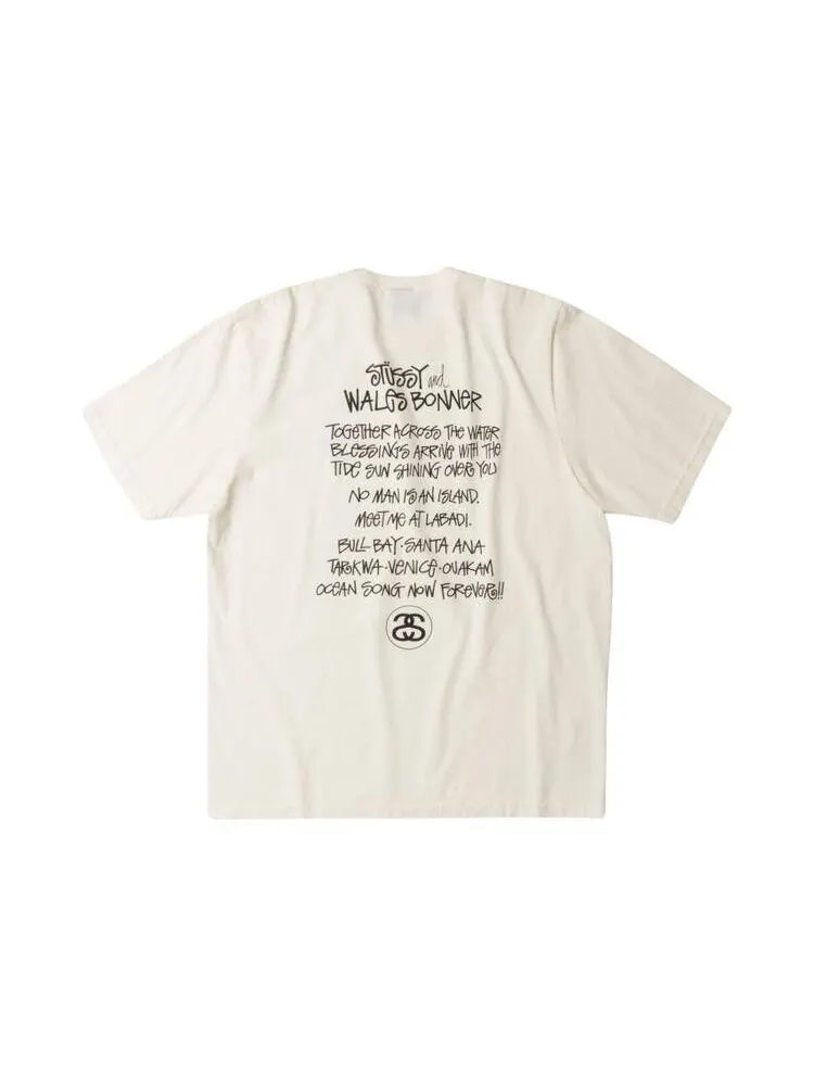 Футболка Stussy x Wales Bonner Ocean Song Tee — изображение 2 из 2, белый