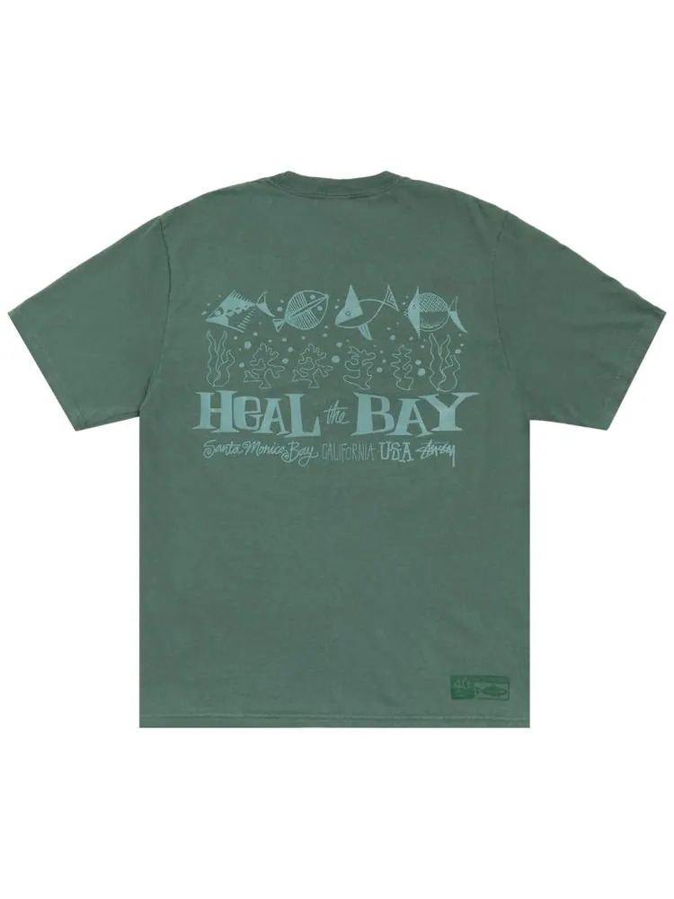 Футболка Stussy Heal The Bay 40 — изображение 2 из 2, окрашенная пигментом