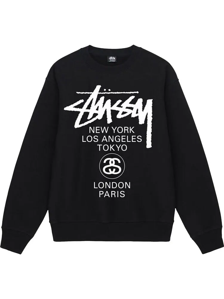 Толстовка Stussy World Tour Crew 'Black'