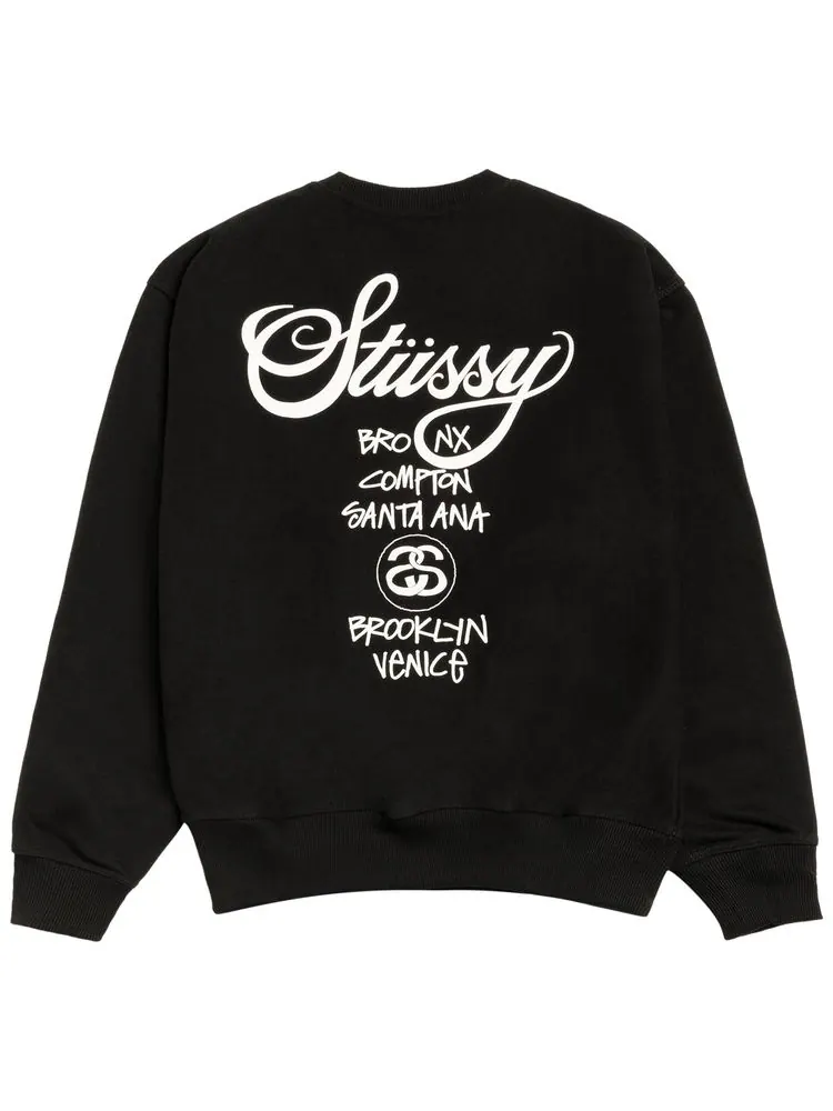 Толстовка Stussy World Tour Crew — изображение 2 из 2, черный