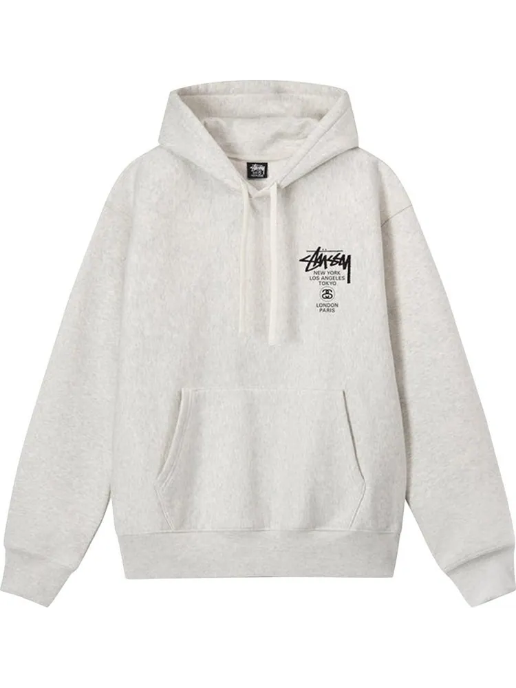 Худи Stussy World Tour Hoodie 'Ash Heather'