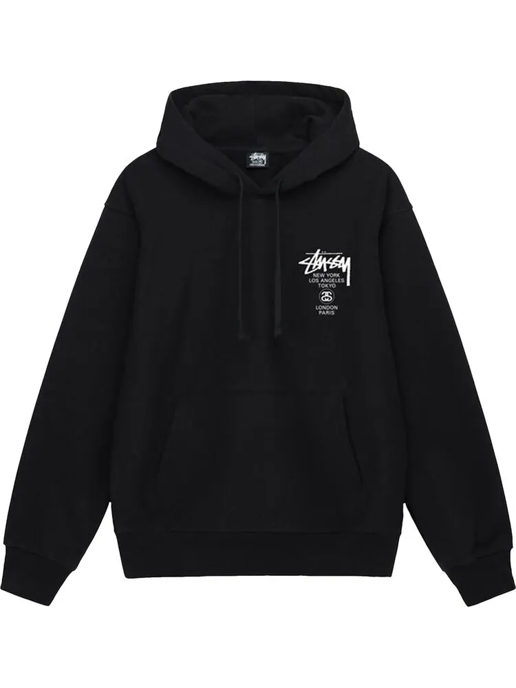 Худи Stussy World Tour Hoodie 'Black'