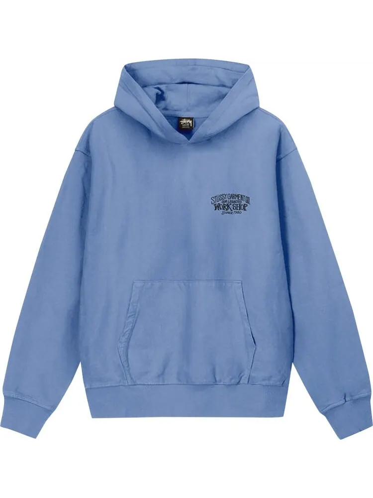 Худи Stussy x Our Legacy Work Shop Surfman Pigment Dyed Hoodie 'Blue'