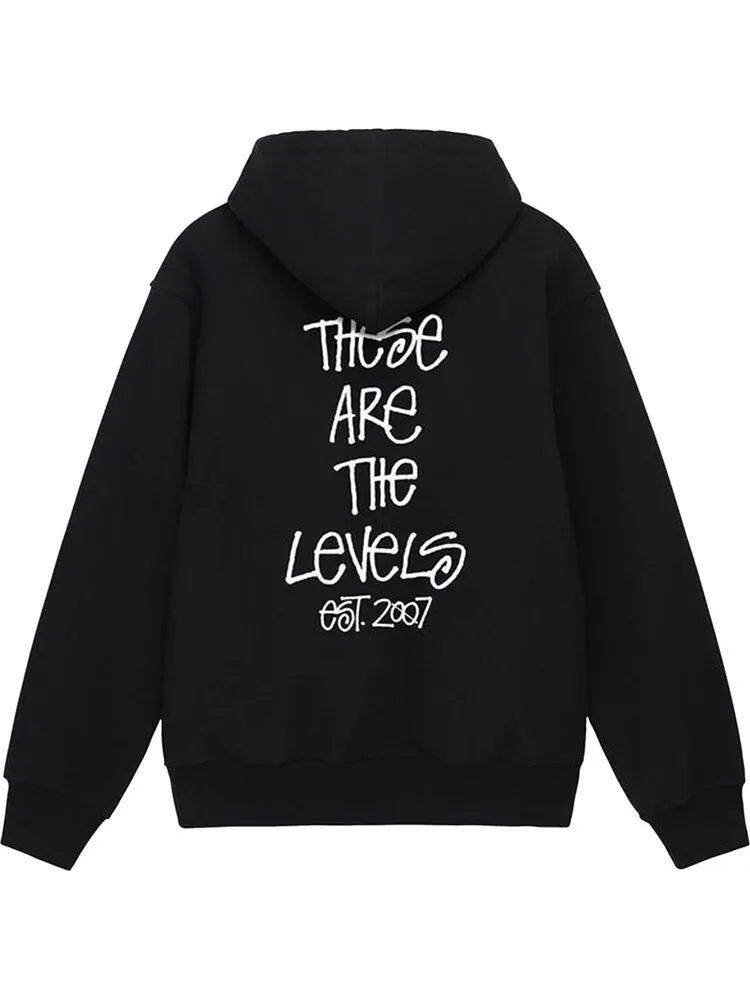 Худи Stussy Levels Hoodie 'Black' — изображение 2 из 2, черный