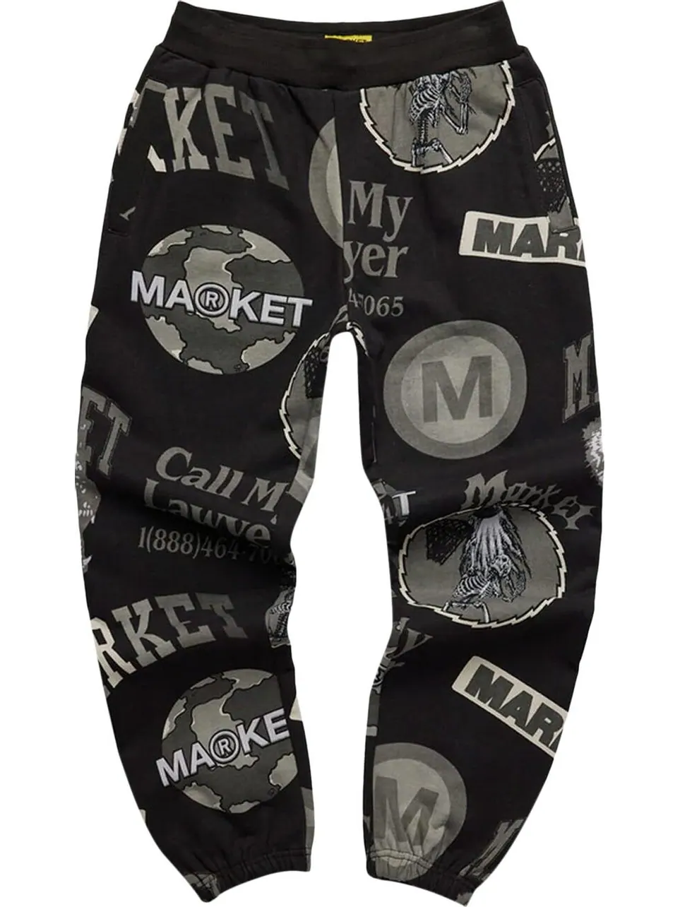 Спортивные брюки Market Monogram Grayscale Sweatpants 'Black'