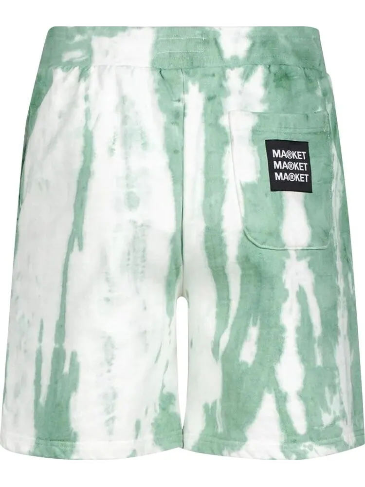 Спортивные шорты Market Growth Tie Dye Sweatshorts 'Green Stripe Tie Dye' — изображение 2 из 2, мульти