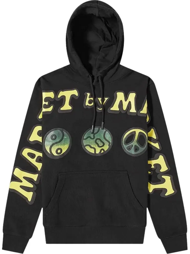 Худи Market Cali Lock Gradient Hoodie 'Black Overdye/Bodye' — изображение 1 из 1, мульти