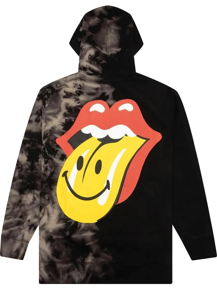 Худи Market x Rolling Stones Smiley Tie-Dye Hoodie 'Black Tie-Dye' — изображение 2 из 2, черный
