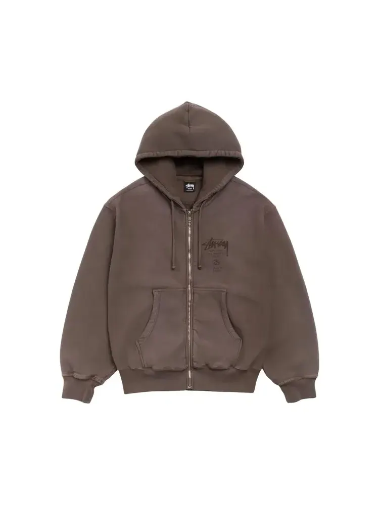 Худи на молнии Stussy World Tour