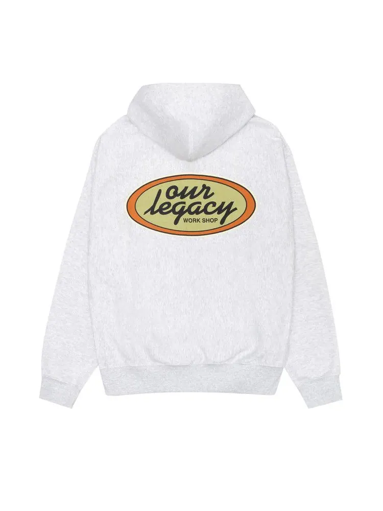 Худи Stussy x Our Legacy Work Shop Oval Zip Hoodie — изображение 2 из 2, пепельный вереск