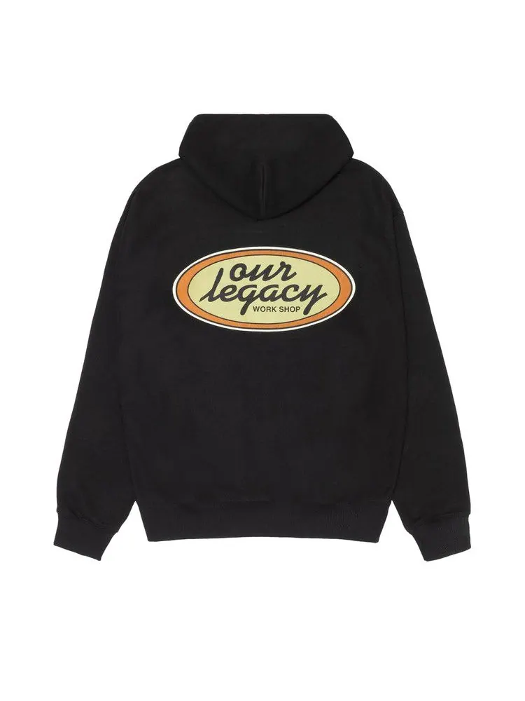 Худи Stussy x Our Legacy Work Shop Oval Zip Hoodie — изображение 2 из 2, черный