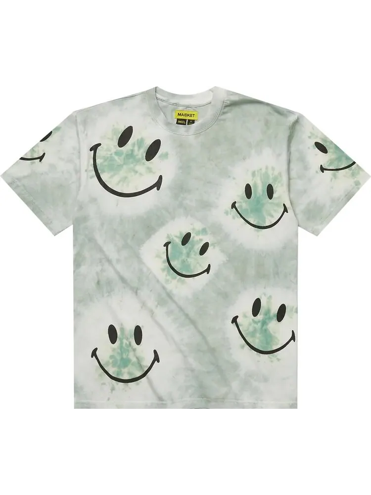 Футболка Market Smiley Shibori Dye T-Shirt 'Green'