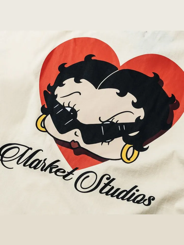 Футболка Market x Betty Boop Sweetheart T-Shirt 'Butter Cream' — изображение 3 из 3, кремовый