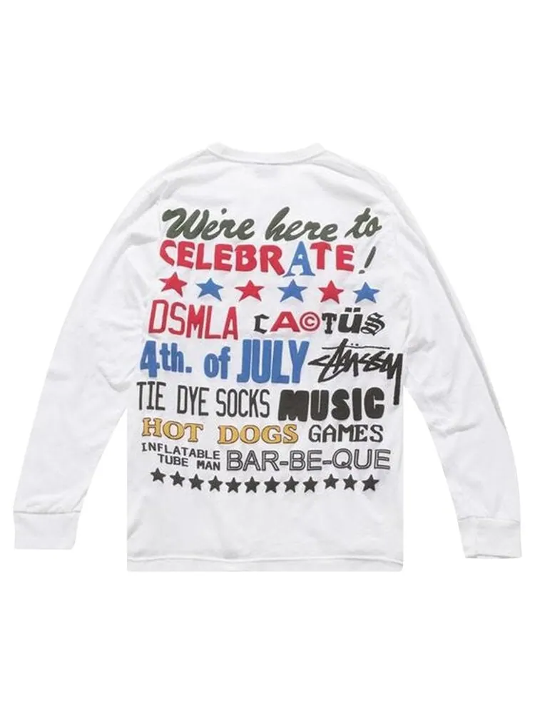 Лонгслив Stussy x Cactus Plant Flea Market Proud To Be Long-Sleeve Tee 'White' — изображение 2 из 2, белый