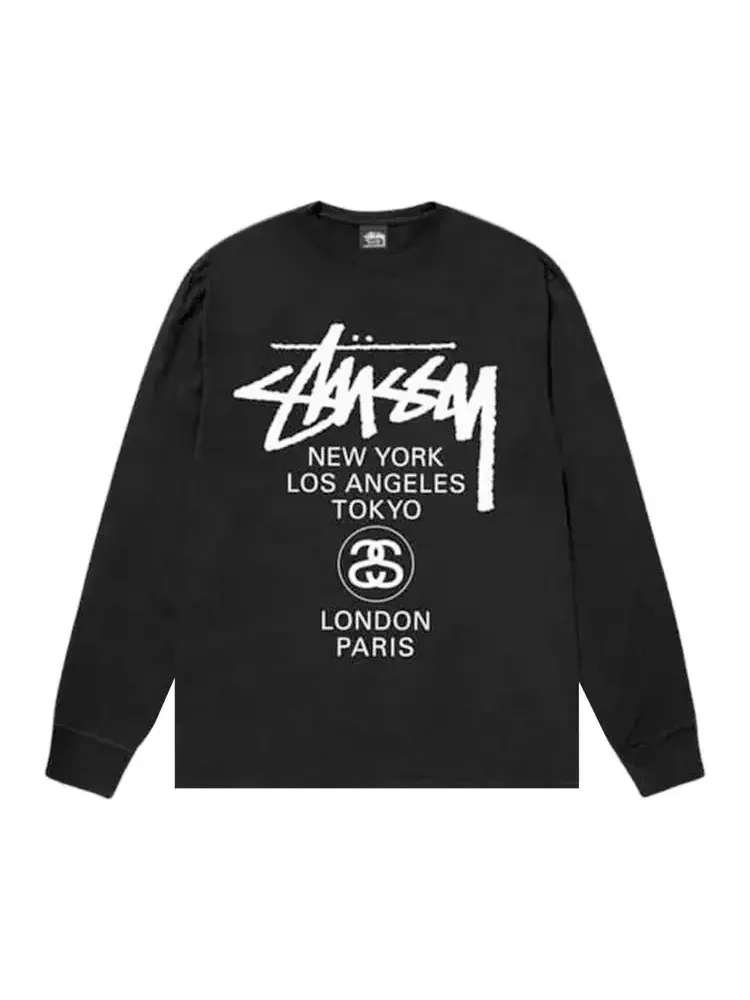 Футболка с длинными рукавами Stussy World Tour