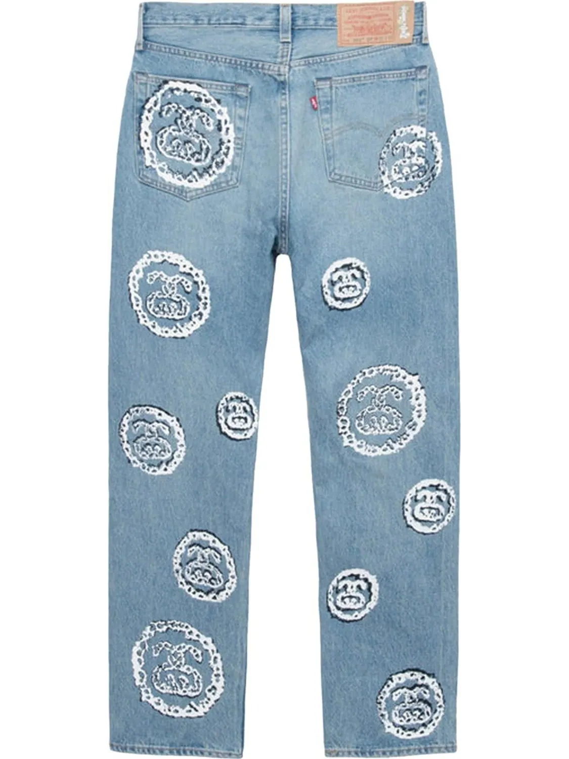 Джинсы Stussy x Denim Tears 501 Jean 'Light Indigo' — изображение 2 из 2, синий