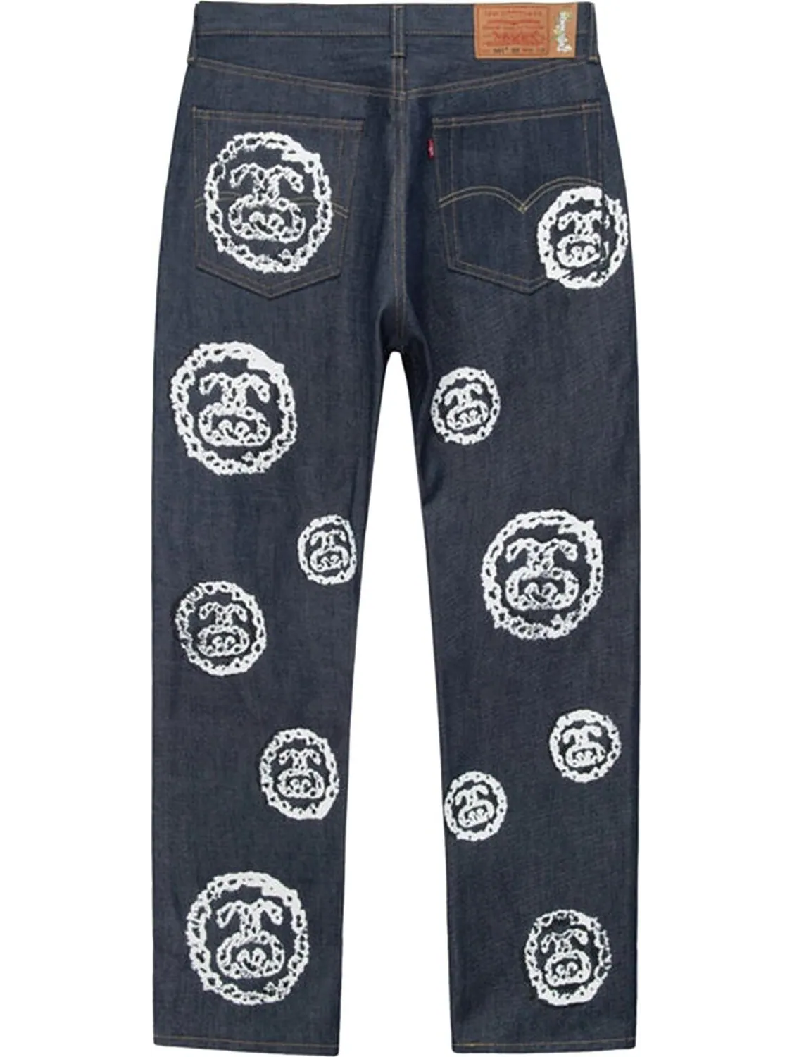 Джинсы Stussy x Denim Tears 501 Jean 'Raw' — изображение 2 из 2, синий
