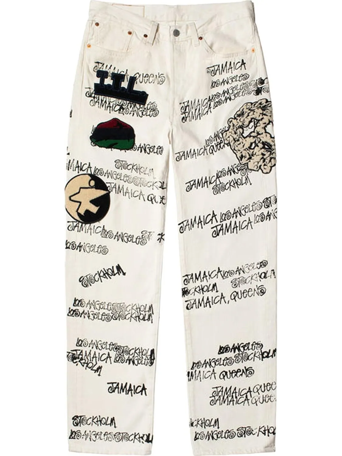 Джинсы Stussy x Denim Tears x Our Legacy TTL 501 Jean 'White'