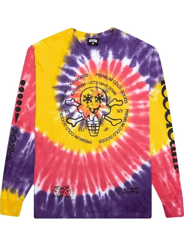 Лонгслив Icecream Cold Goods Long-Sleeve Knit 'Tie Dye' — мульти