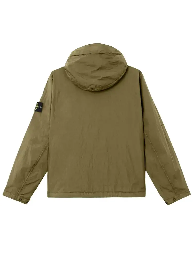Легкая куртка с капюшоном Stone Island Crinkle Reps NY — изображение 2 из 2, зеленый