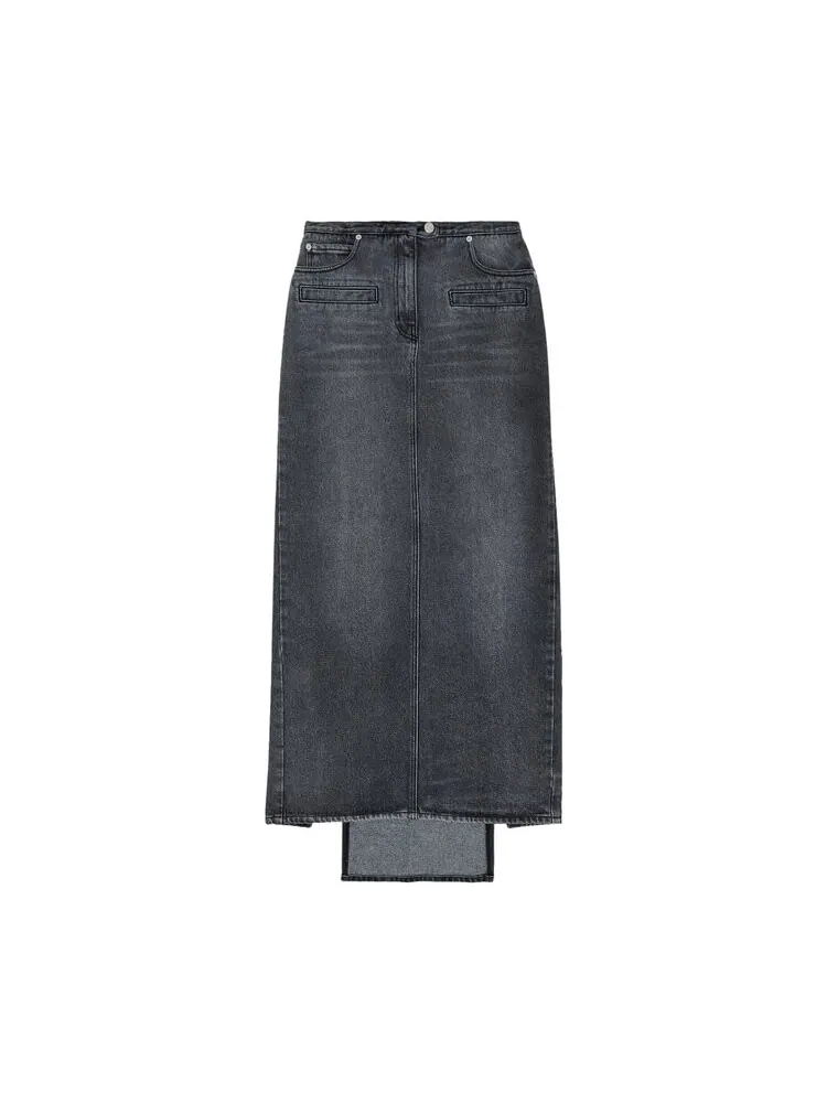 Юбка Courrèges Heritage Denim Long 'Stonewashed Grey'