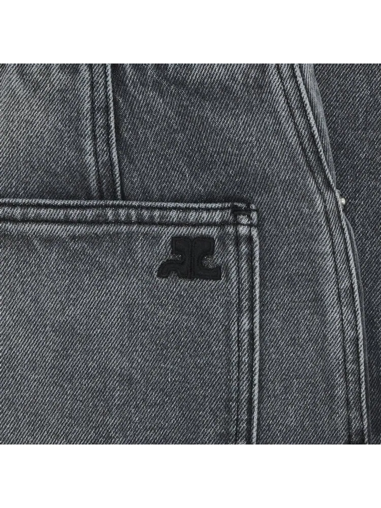 Юбка Courrèges Heritage Denim Long 'Stonewashed Grey' — изображение 3 из 3, серый