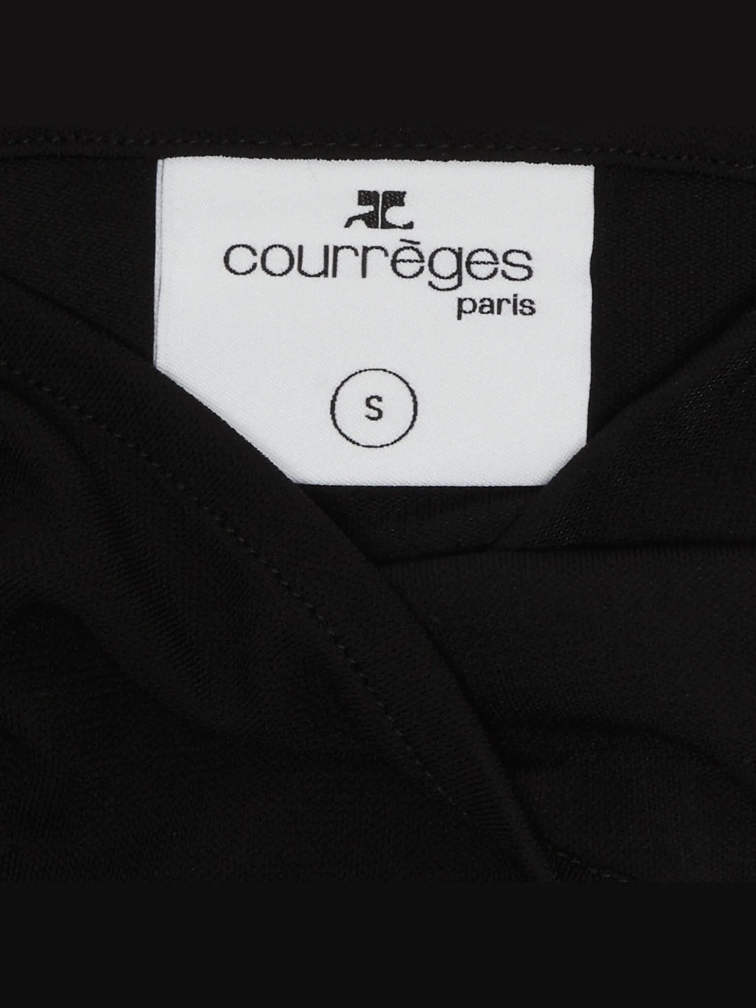 Асимметричный бюстгальтер Courrèges с драпировкой — изображение 3 из 3, черный