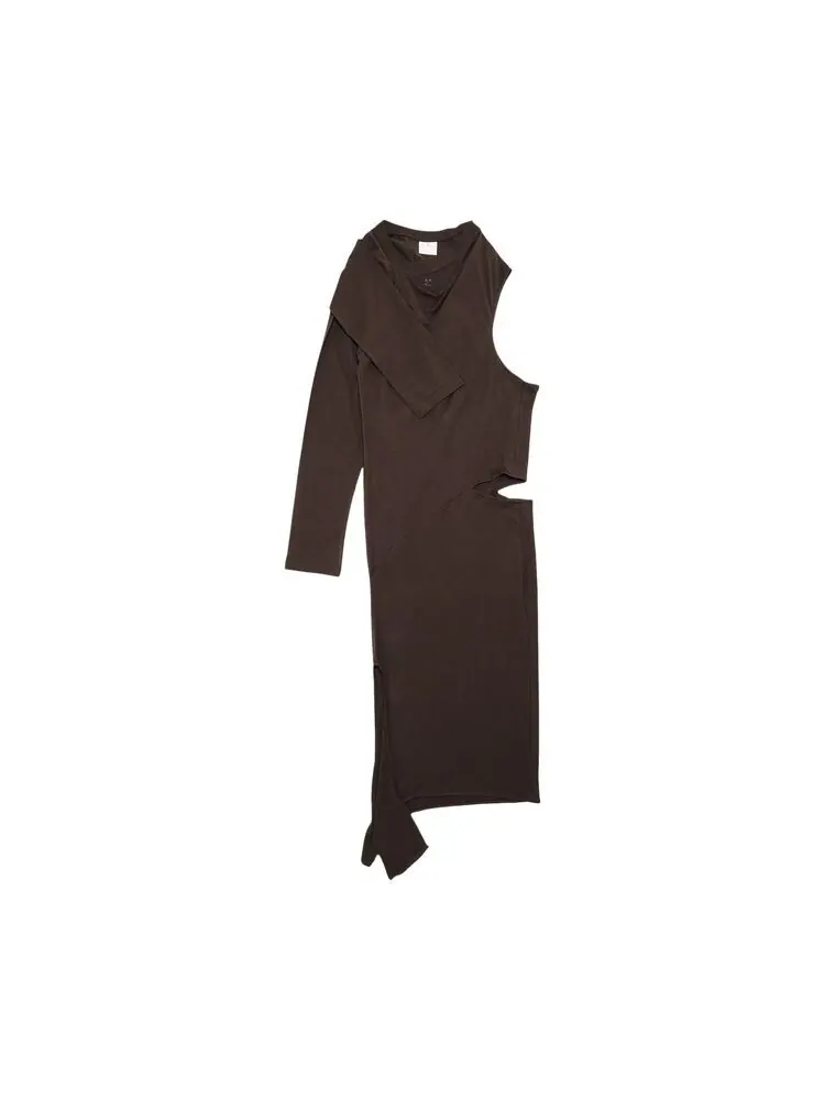 Платье Courrèges Off Shoulder Dress Chocolate — изображение 1 из 3, коричневый