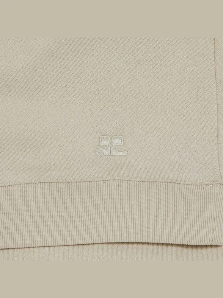 Толстовка Courrèges Off Shoulder Sweatshirt Oatmeal — изображение 3 из 3, желто-коричневый