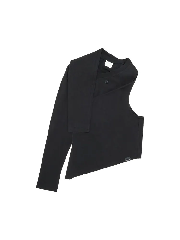 Футболка Courrèges Off Shoulder T-Shirt Black