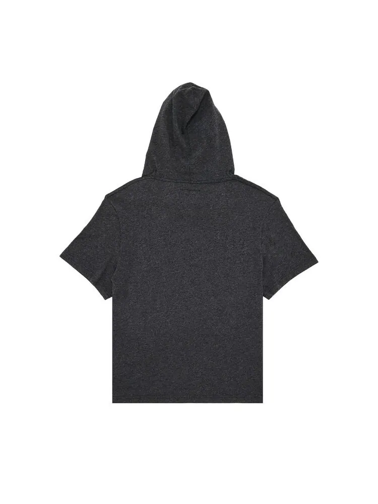 Футболка Courrèges Hooded T-Shirt Dark Heather Grey — изображение 2 из 3, серый